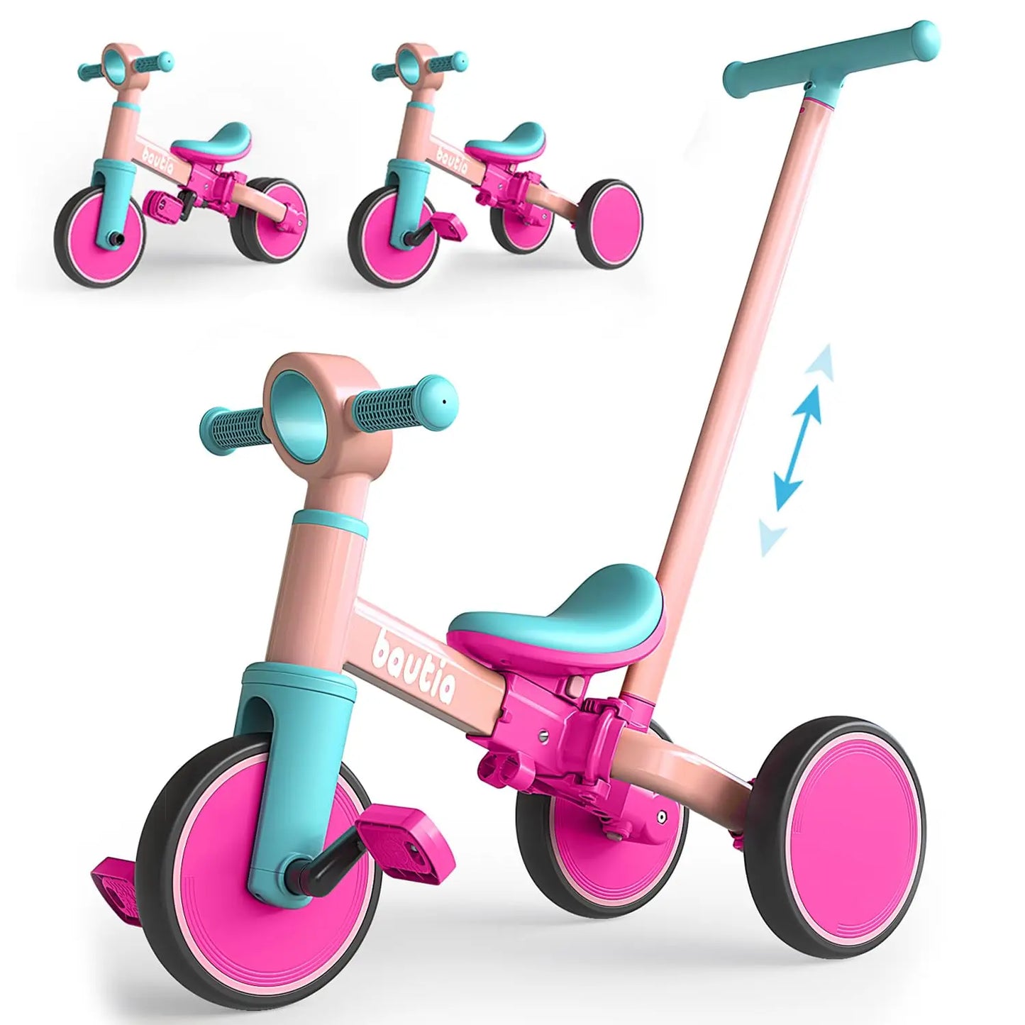 5 in 1 Kids Tricycle for Toddlers Baby Balance Bike