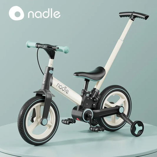 2-in-1 Kids Pedal Folding Bike Baby Balance Bike